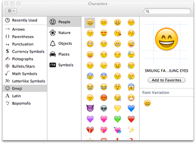 Character viewer - emoji